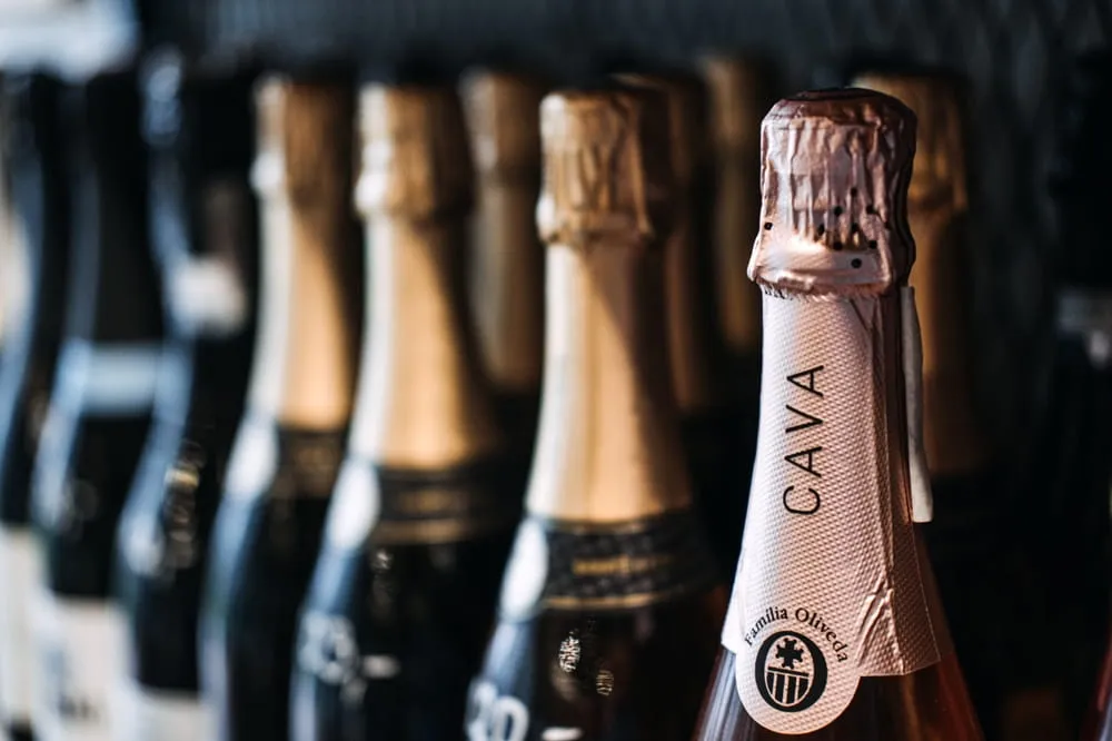 Traditional-method Cava ageing in a Spanish wine cellar